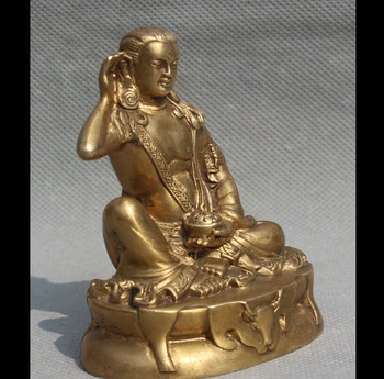 66shunfafa880049014@+++Tibetas Tibeto Budizmas Žalvario Sėdynės Elnių Galvos Milarepa Budos Statula Meistras