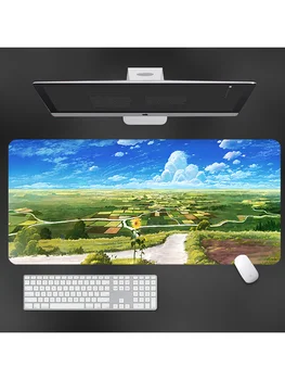 Animacinių filmų Pelės Mygtukai Pajūrio Peizažai Didelis Žaidimų Kompiuterį Kilimėlis PC Gamer Nešiojamas Office Mausepad XXL Klaviatūros Kilimėlis Stalas Padas
