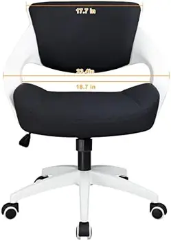 Biuro Kompiuterio Stalas, Kėdė Juosmens Palaikymo Funkcija (Baltas)