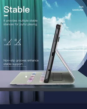 Case for Samsung Galaxy Tab A7 Lite 8.7 Colių 2021(SM-T225/SM-T220) su Lanksčia Dirželis&Card Slots,Multi-Kampas Žiūrėjimo stendas