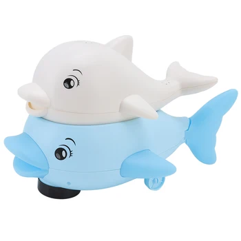 Kūdikių Vonia purškiamo Vandens Žaislas su Muzika, Šviesos Delfinų Formos Įvadinis Automatinis purškiamo Vandens Žaislas