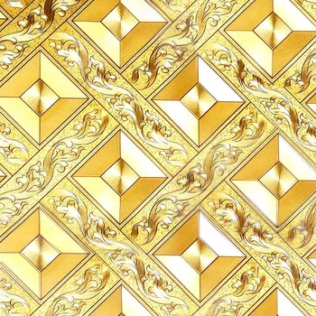 Lubų tapetai aukso folija aukso geltonos deimantų grotelės KTV kambarį baras eilėje lubų, lubų tapetai