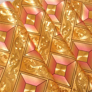 Lubų tapetai aukso folija aukso geltonos deimantų grotelės KTV kambarį baras eilėje lubų, lubų tapetai