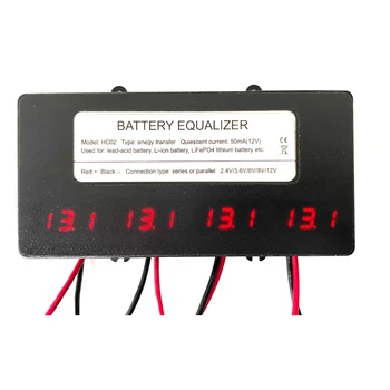 NEEY Baterija Ekvalaizeris 4PCS Baterijų 10A aktyviais Įtampos Balancer Li li-ion Švino Rūgšties Baterijos, Prijungti LED Ekranas HC02