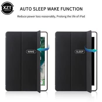 Naujas Smart Case for iPad 10.2 colių 2019 7th Gen Auto Sleep/Wake Lengvas Stovėti Silikono Atveju iPad 10.2 colių