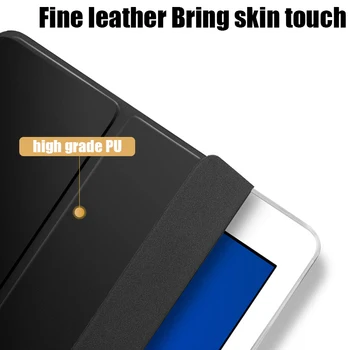 Tablet case for Samsung SM-T510 SM-T515 Odos Trifold Stovėti vientisos spalvos Rankovės padengti funda rubisafe Galaxy Tab 10.1