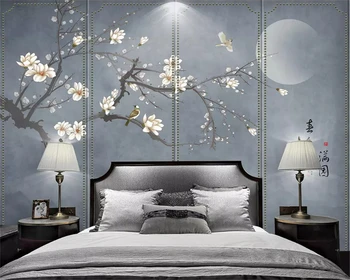 beibehang Individualų tėtis peint aplinkos trimatis naujas Kinijos magnolija TV fone de papel parede tapetai